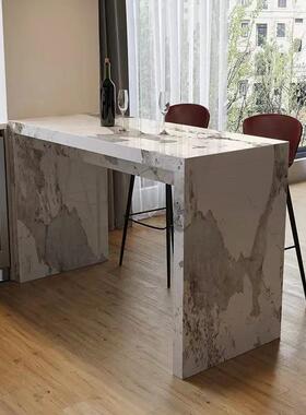 理吧餐桌家用客厅隔断阳台休闲AL626812小吧台靠墙一体式长条桌台