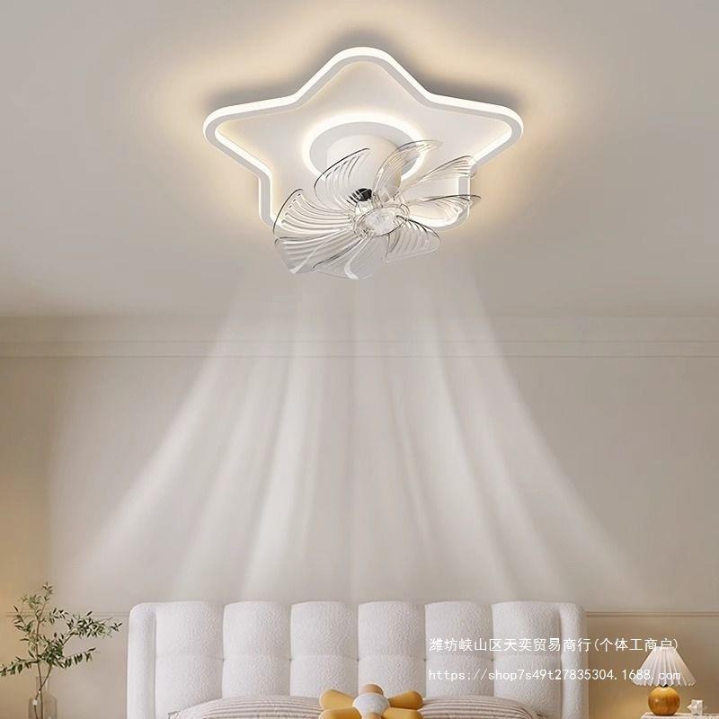 新款晶一体家现代led带电风儿童餐厅超薄静音主卧室用扇461房水吸