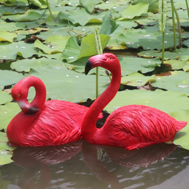 花型庭院别墅水池园塘水鸟树脂雕塑模工艺品仿真浮水火面烈hln001