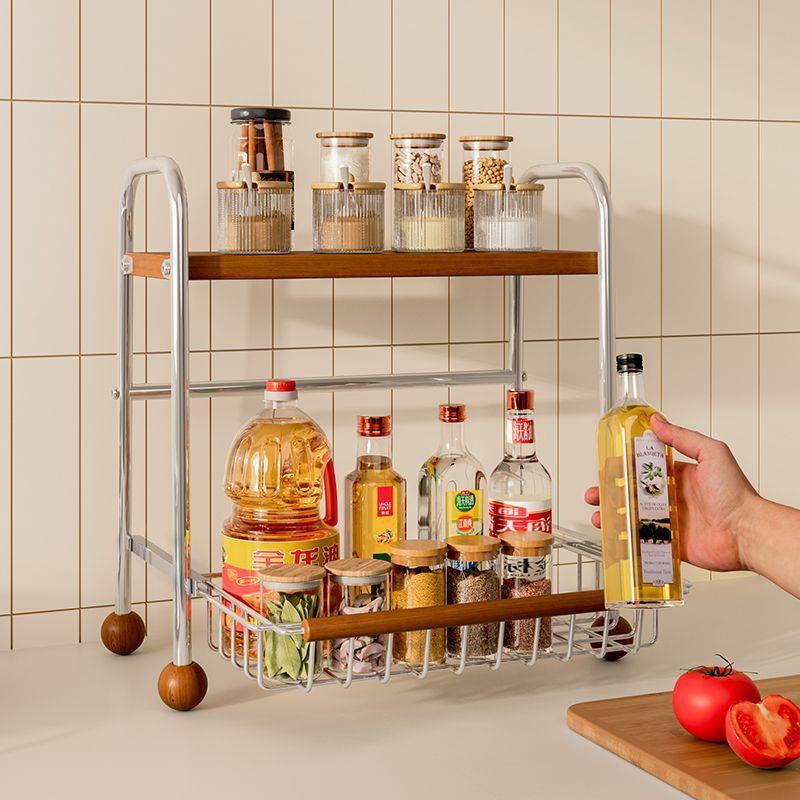 中古PXX77494房调料置物架台面能放油盐酱醋功收纳架厨多家用瓶罐
