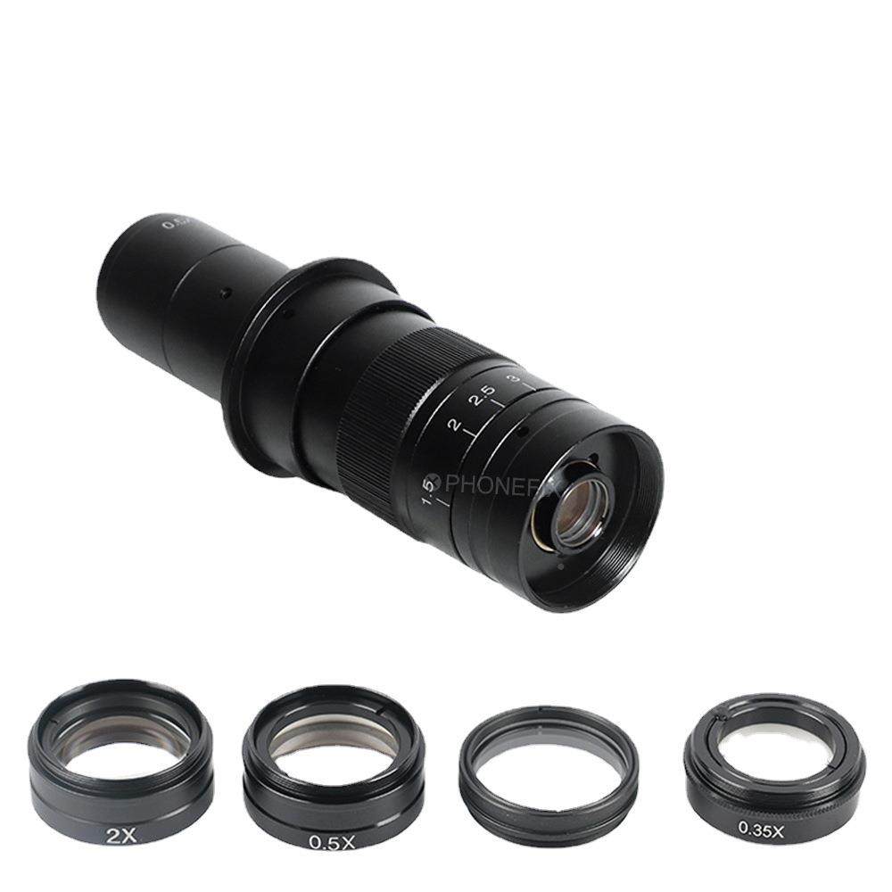 1A头物镜单镜筒视频显微镜FDU.3X0.5X00.7X减倍0镜2X物镜1X防油镜