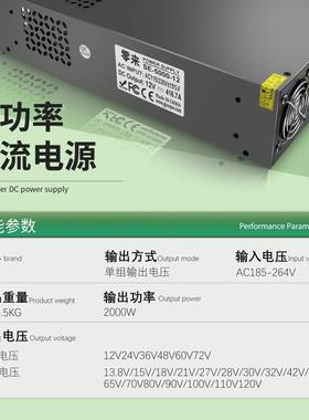 AC转DC12V2436V4W8V60V72VV120V4GHO000V200监控安防马达开关电源