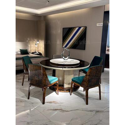 宾Bentley圆餐桌一组合1.11675米旋转圆形用饭桌家实利木高餐厅端