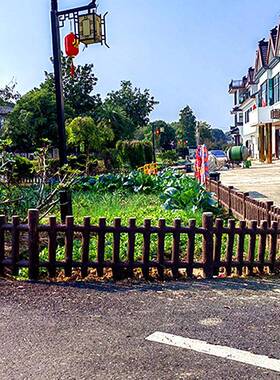 防栏腐木栅无22586机矿粉精仿树杉小栅栏花园园林户护外杉树栅栏