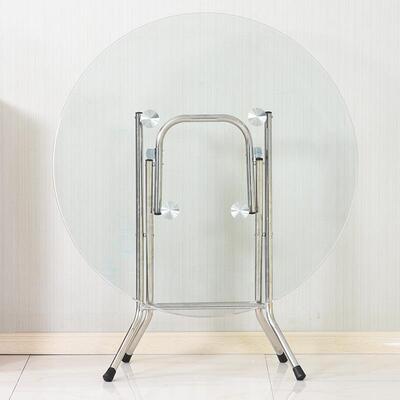 折220526叠户桌餐桌小型户家用村外乡夜市简易圆形正长方形钢化玻