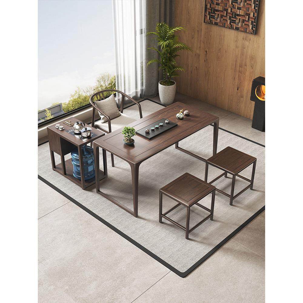 新古典中式老榆树茶几实木阳台禅宗小公寓家用茶几椅子组合,住宅家具,家用茶台/茶桌,淘宝优惠券,粉丝福利购,淘宝优惠卷