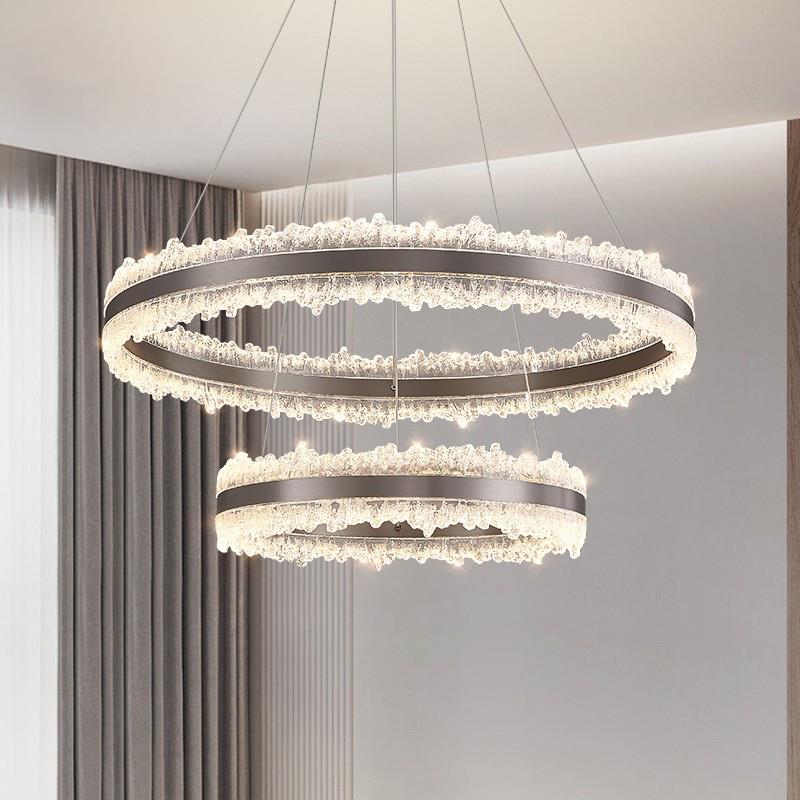 意式极简轻奢客厅吊灯现代简约设计师高级感圆形饭厅书房卧室灯具