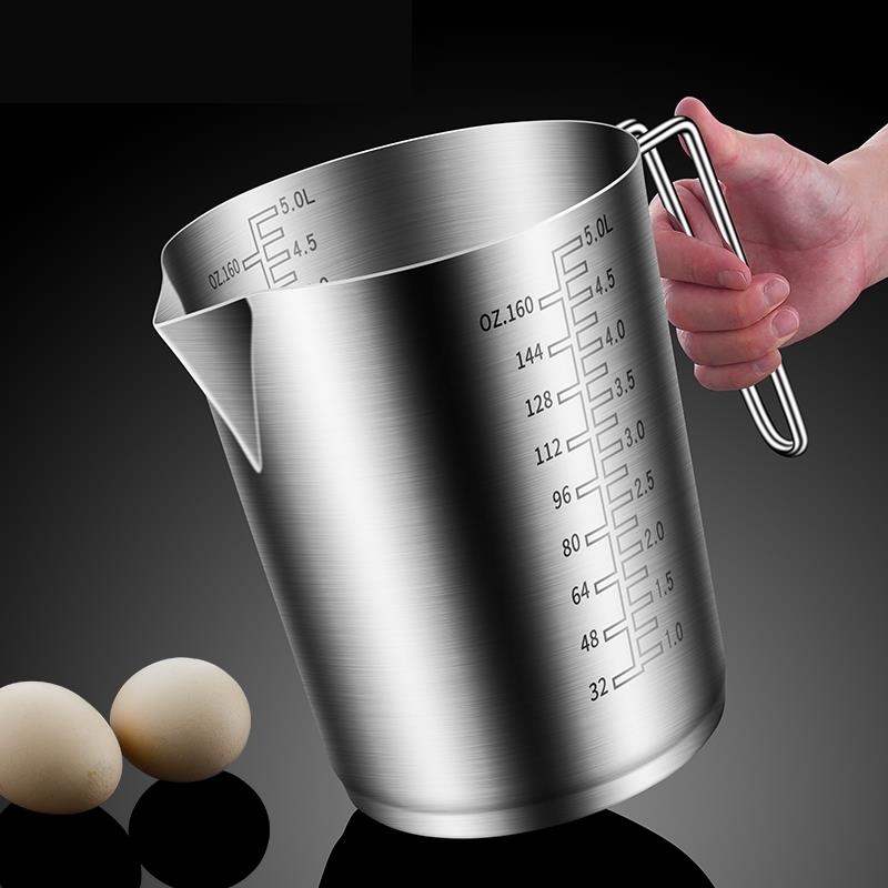 德国进口304不锈钢大容量烘焙量杯，专用厨房量杯，刻度3000ml