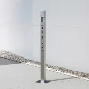 户外灭烟柱 商用吸烟区立式烟灰柱烟蒂桶不锈钢烟头收集器定制