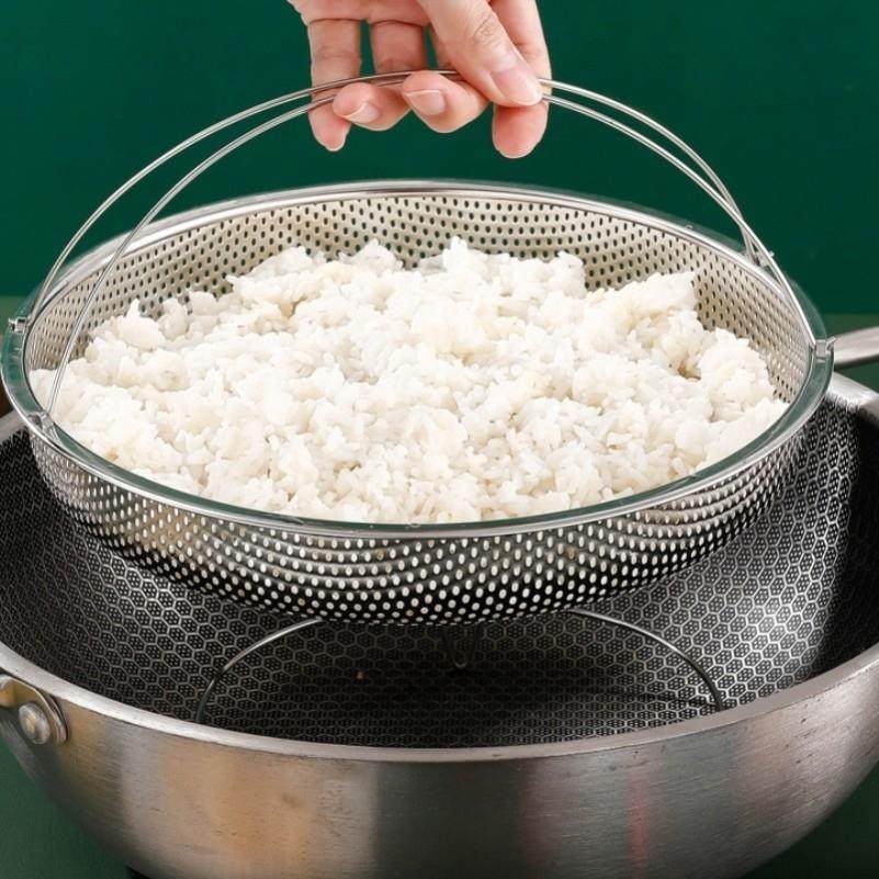 日本精工品质多功能不锈钢密孔沥水篮洗菜篮蒸格蒸笼分离手蒸架,厨房/烹饪用具,蒸格/蒸片/蒸架,淘宝优惠券,粉丝福利购,淘宝优惠卷