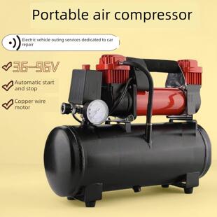 36V-96V双缸气泵电动车三轮车真空轮胎专用高压气泵换胎空气压缩