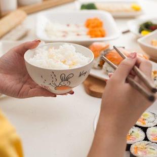 圆盘深盘釉下彩碗组合餐具套装 陶瓷盘子家用饭盘菜盘组合日式
