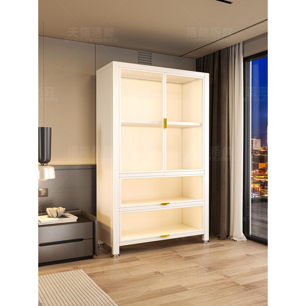 阳台柜收纳柜防尘防晒家用落地衣柜储物柜靠墙一体厨房置物架柜子