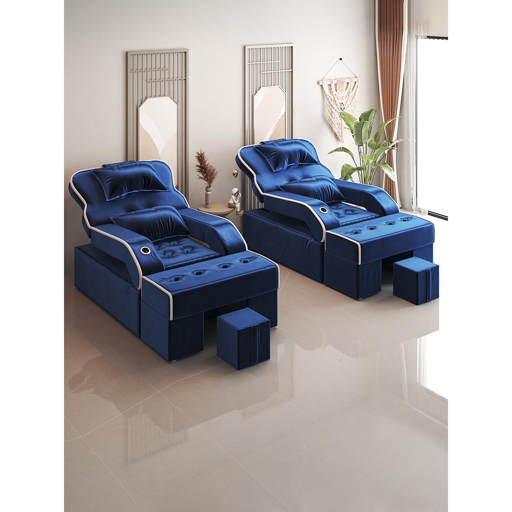 足浴沙发电动洗脚按摩床一体泡修脚沐足采耳美甲推拿躺椅足疗沙发