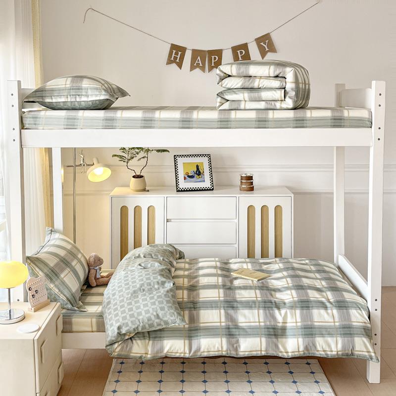 被100全棉学生宿舍三件套小清新纯棉上下铺床SGA笠单六床褥件套