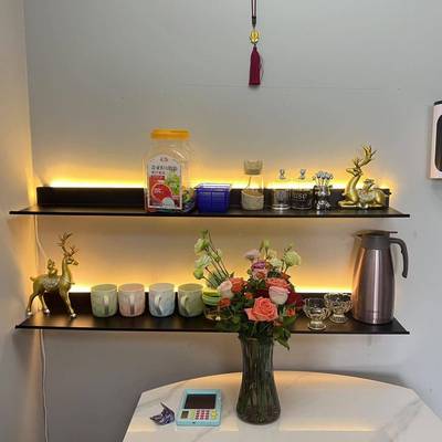 发光置物玄上关洗手台客厅卧室书房墙展架FYN壁挂架式书示架简约