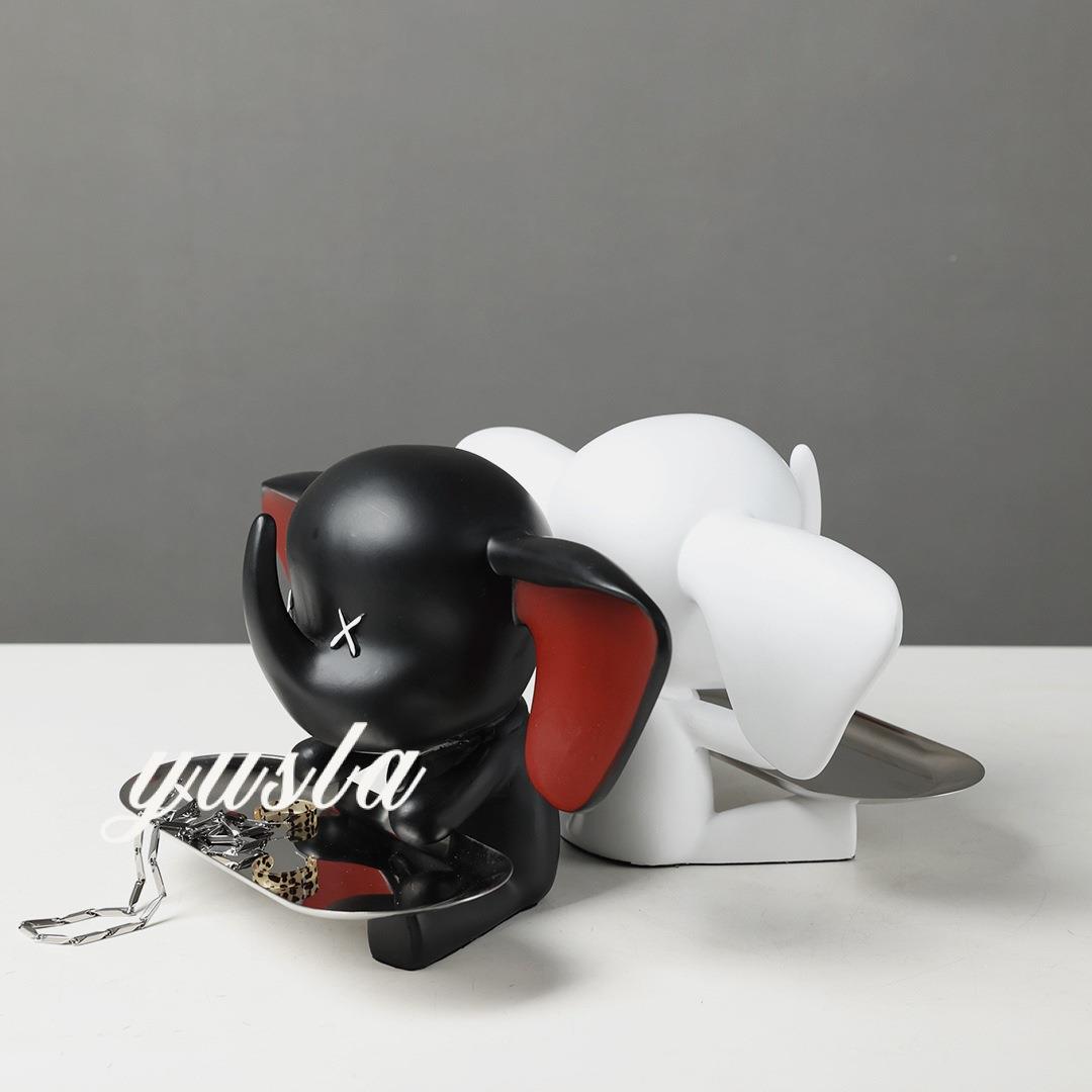 通爱可摆件CGI收家居客厅儿童房动物玄关柜钥匙纳托盘摆设软卡装