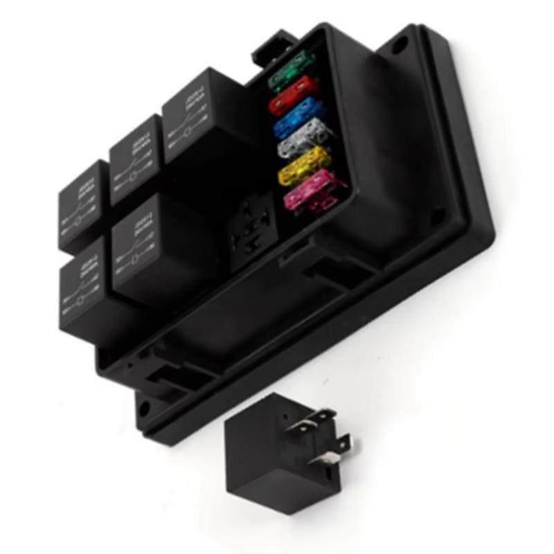PVR12V0A继器盒6路ATC/电ATO熔断带继电器4P/5P卡块车防水继电4器