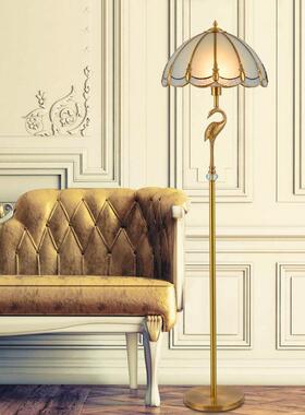 欧式古装饰落地台灯卧室床头古典全铜灯厅温馨IIO客复装饰灯具无