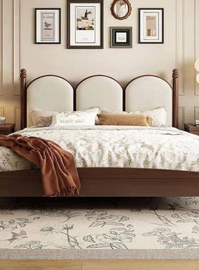 复古法式实木床大美式主aert099卧室双人床代简约中风民宿经济古