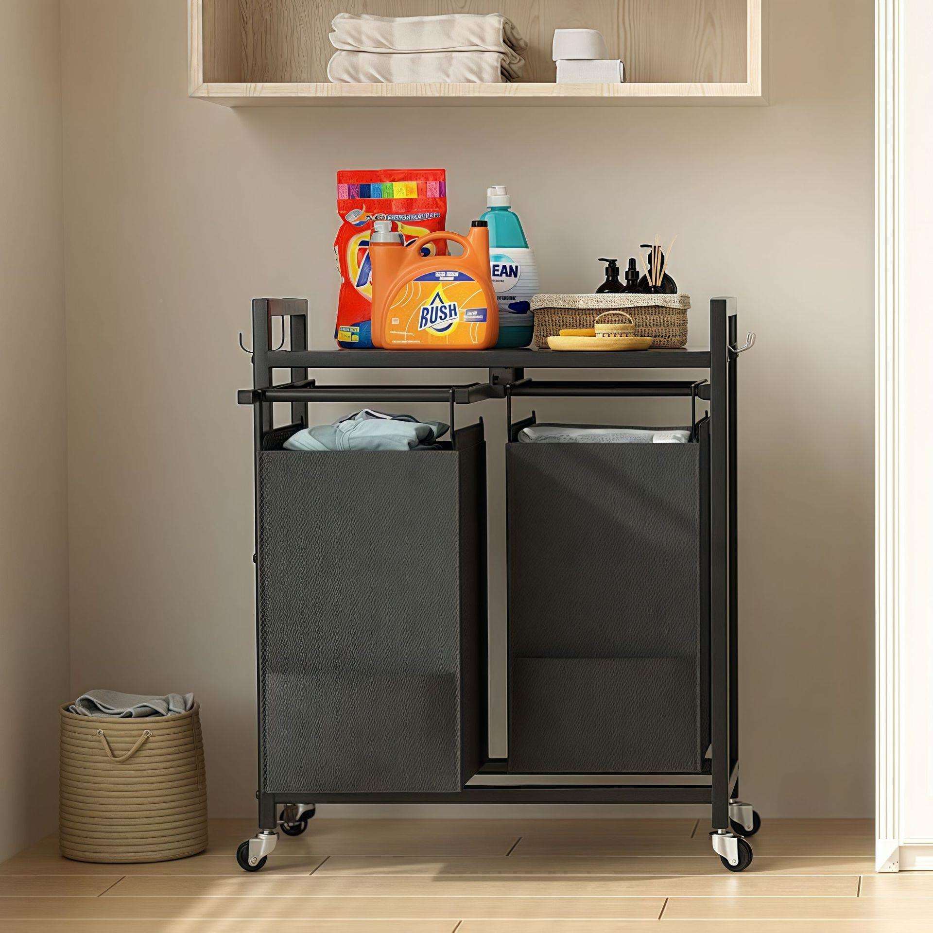 可衣移动铁艺脏筐衣篮家用GIK洗拆篮脏衣服收纳卫生间浴室可卸脏