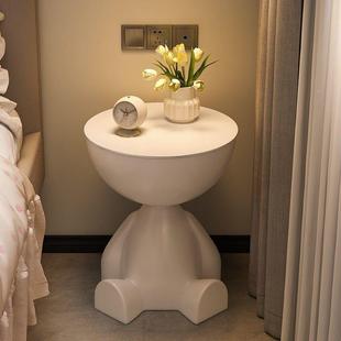 创意小平头茶几奶油风家用沙客厅发几边床10077313小桌头子移动小