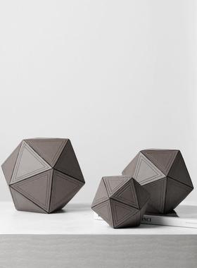 现代轻奢风球形皮革面树厅脂摆件板样切间售楼处客茶881346几桌面