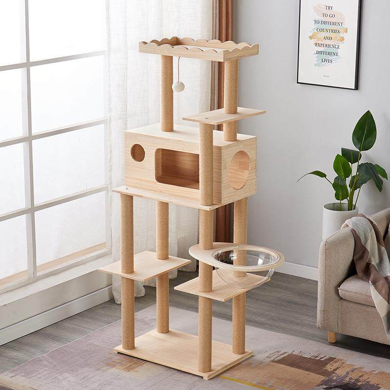 猫爬架JHW型大型多层小猫树宠物猫窝四季席猫爬架猫藤树一麻体剑