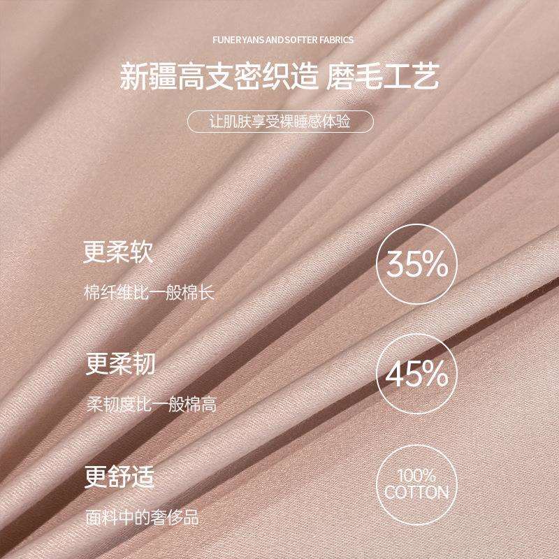 200s全磨床上四毛套100纯棉DZP加厚保暖床件单被套床笠款棉床品冬