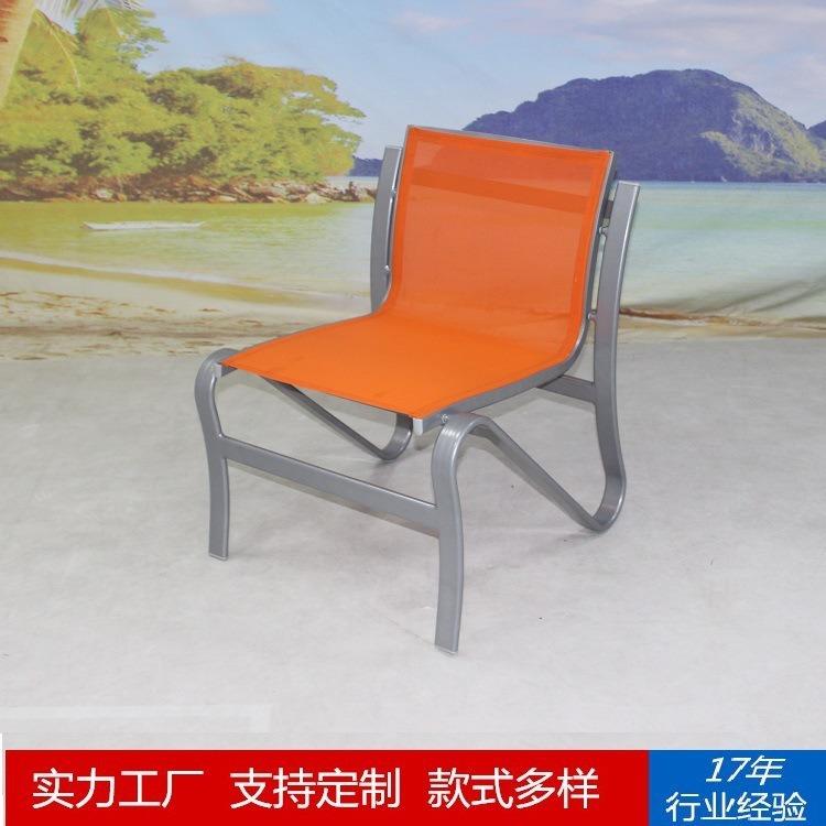 气工厂直销公特斯林网布透休闲椅躺椅单人靠椅背椅CF3361C餐椅办