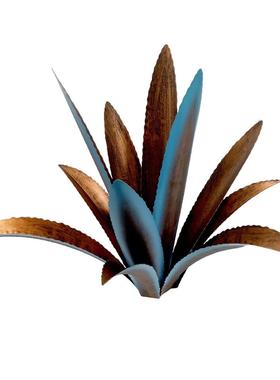 跨境品铁艺龙舌兰植物仿真植物摆件花园创意户彩绘WBX新外装饰摆