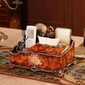 纸巾盒家用客厅茶几创意收纳盒轻奢餐厅卧室床头多功能抽纸盒摆件