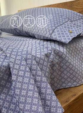 人刘大姐家-xj#b653不出口好货老粗布纯棉提花床单起球单双睡单四