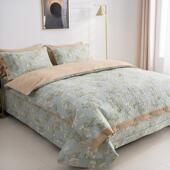 四季 通用全被四件套夹棉套纯棉床单高端被床盖榻榻米绗AEW缝棉碎