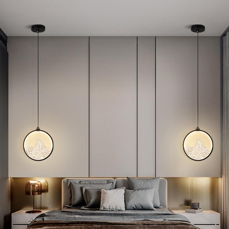 房卧室床686头吊灯led意中式禅吊创意简约客厅样板灯具现代艺术小