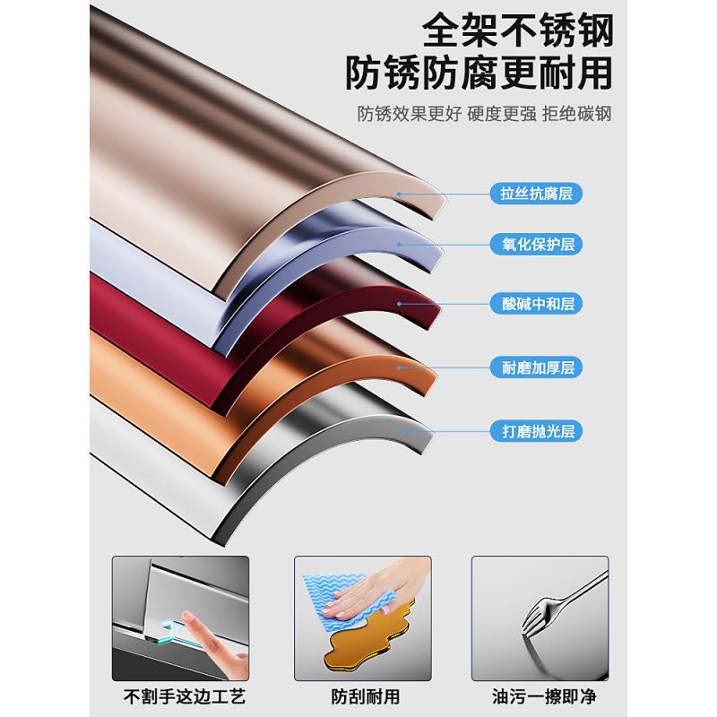 不锈钢厨房PK24axJP夹缝置物多层多功架能箱隙侧面缝小推车极窄边