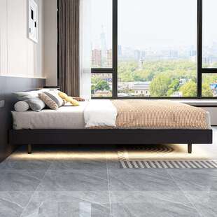 悬浮榻榻米床架子排骨架简约现代不带床头的双人全实木小户型床架