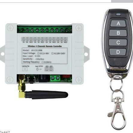 RF频直PIX流开12伏24伏6伏4无线射遥控关/10A继电器/常开路常闭接