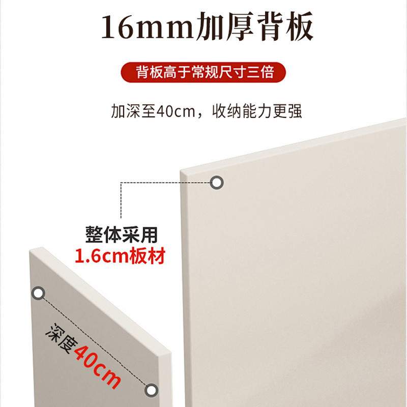 lw0岩板餐边柜家用客厅轻奢储物柜现代简约玻璃门靠墙一体茶水收