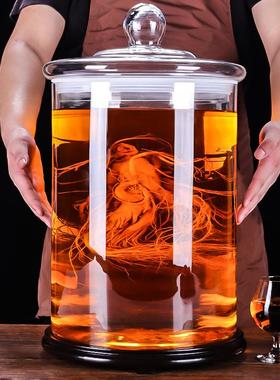 大容量加厚密封罐家用泡酒玻瓶5璃0酒斤156000斤带头酿缸专龙用酒