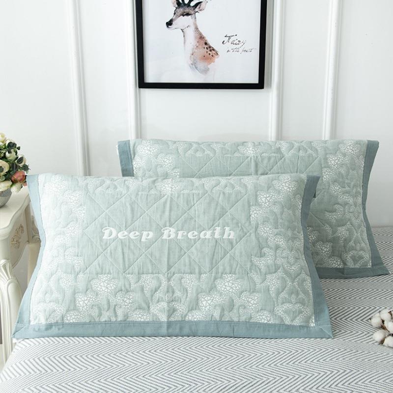 巾对装头新款枕家用xp6AkwDB一纱布夏季加大枕垫巾盖男生