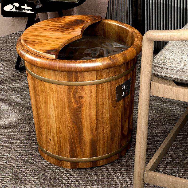 泡脚桶木桶过小腿家用实木浴桶质洗脚盆木木足保盆养生洗KQR脚木
