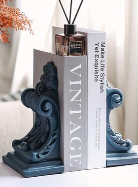 现代欧式意摆式件书挡希腊柱头花雕艺术几何造型样BMY饰板房售楼