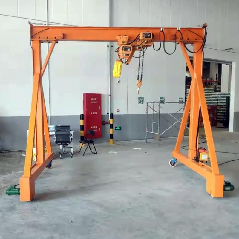 现货小型RQB移动无电轨万向龙门架升降2龙吨吨动简易龙式门吊门架