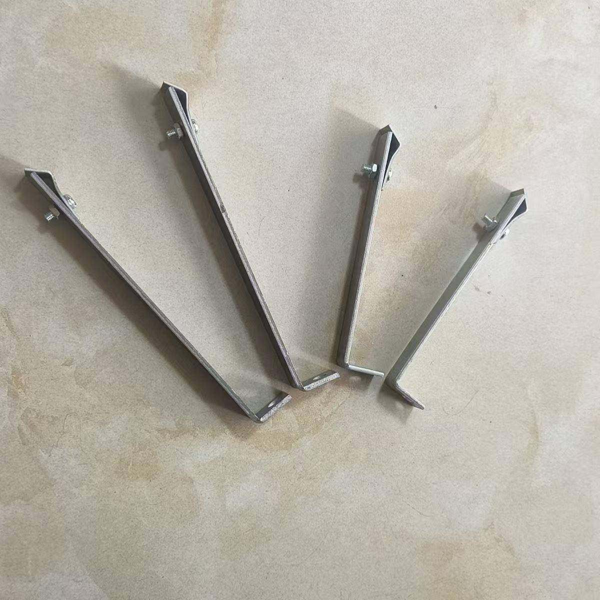 型直角线卡避雷卡子撑防支架防雷L支架避雷带鱼尾卡镀锌UIZ扁铁雷