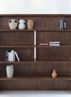 实木木复ERW双面古置物架商用设师陈列原计展示架收纳柜