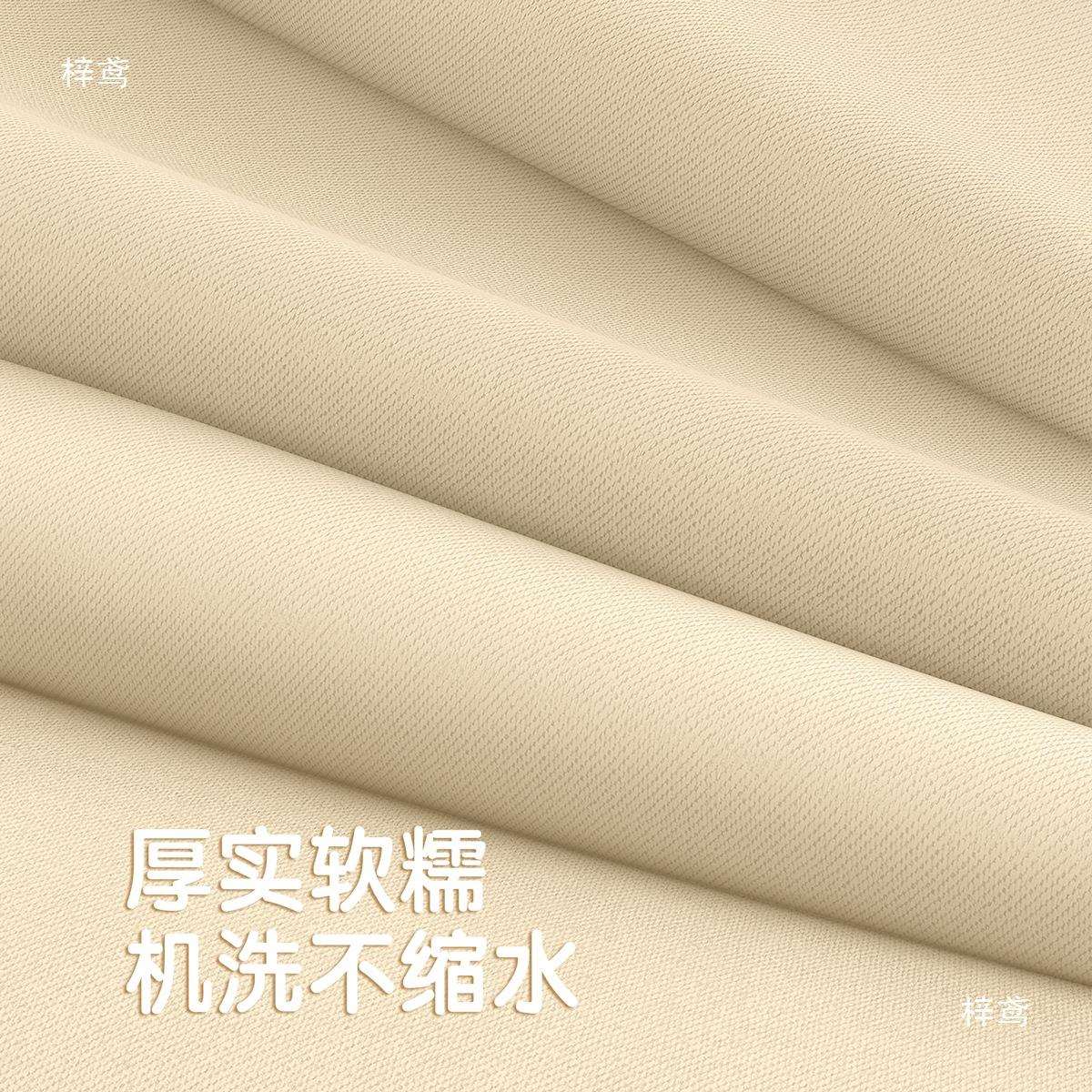 卧室窗帘全遮光新遮阳厚防晒FSM202加5飘窗挂钩家式感款用隔热布