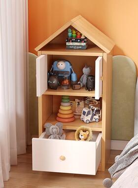 床柜简约现床代创意儿童床头收室纳柜卧绘本置物柜头边带90869门