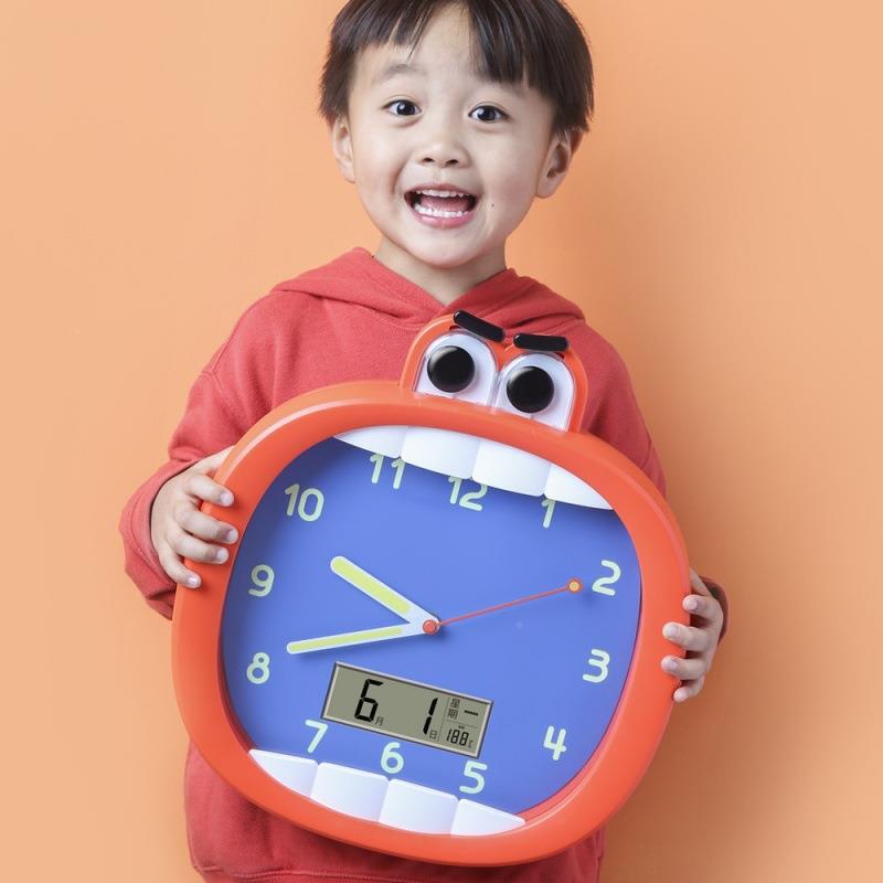 创意儿大童房学室BD-AC-08习客厅家用卧现代简约卡孔通挂钟免打嘴