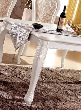 树实家具欧式木桌椅组合田园白色ORE餐桌餐长餐桌尺寸多暖种